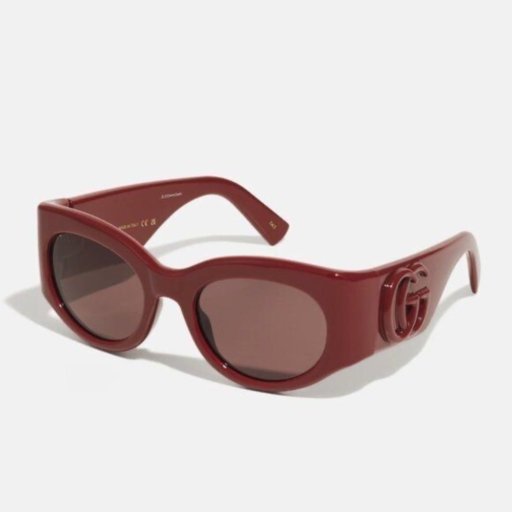New Gucci GG1544S sunglasses burgundy Red bubble with case